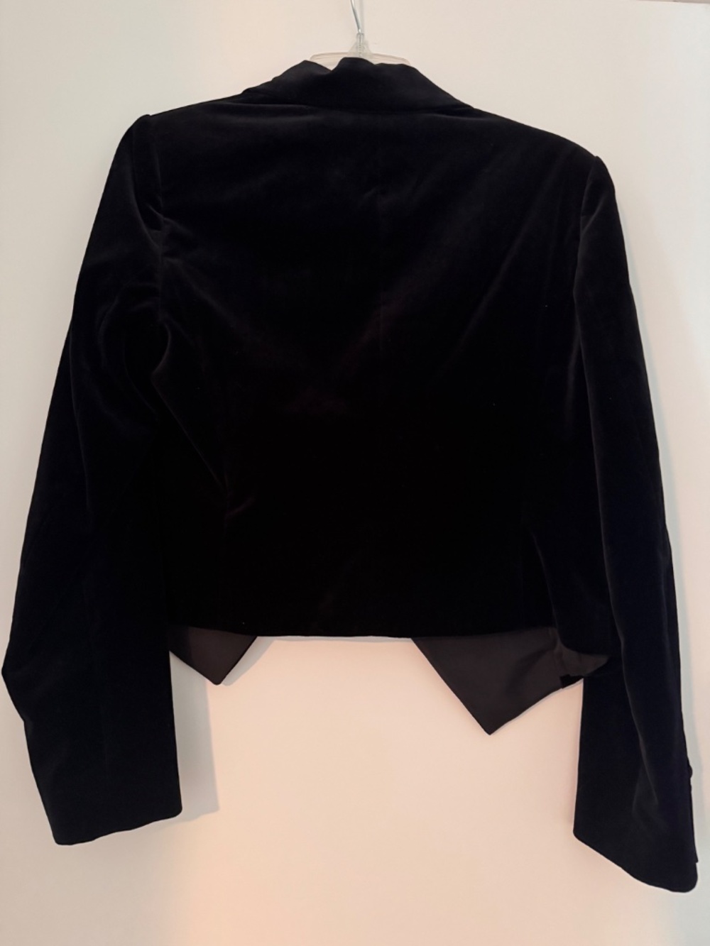 Polo Ralph Lauren Silk Lapel Velvet Cropped Blazer Size 6 - Picture 9 of 12